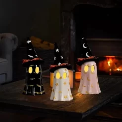 Halloween Decorations Indoor, Set Of 3 Ceramic Ghosts With Witch Hats, Cute Spooky Halloween Ghost Figurines For Mantel, Shelf & Tabletop Decor -Target GUEST d68d2a60 ce01 4d54 81de 962234b7bdc6
