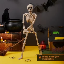 Joyfy 1/2/5/10 PCS 16" Posable Skeleton Halloween Decorative Props For Indoor/Outdoor Halloween Decorations Graveyard Haunted House Spooky Scene Party -Target GUEST d767fa9d 873e 49e4 9e54 749759bce946