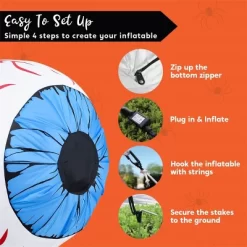 Joyfy 2 Packs Halloween Inflatables Outdoor Decorations, 3 FT Huge Eyeballs Inflatable For Halloween Party Indoor Outdoor Garden Lawn Yard Decoration -Target GUEST d8d5c778 0497 472f b4db 7c71886dbf4a