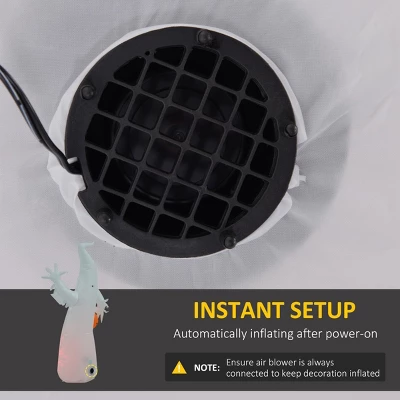 Syemin Decorative Holiday Scene Props Halloween Inflatable Outdoor Decoration Ghost With Pumpkin, Blow Up Yard Decor, White, 41.3"*25.5"*70.8" 6 Syemin Decorative Holiday Scene Props Halloween Inflatable Outdoor Decoration Ghost With Pumpkin, Blow Up Yard Decor, White, 41.3"*25.5"*70.8" - Image 4