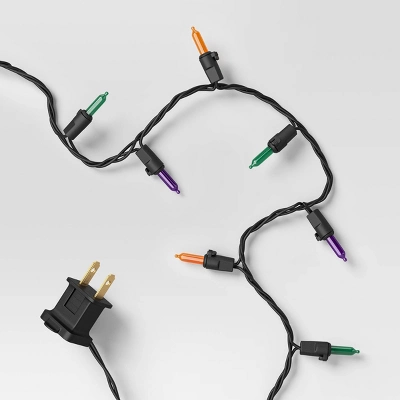 100ct LED Tri Color Halloween Indoor Outdoor Miniature String Lights Purple/Teal/Black - Hyde And EEK! Boutique™ 5 100ct LED Tri Color Halloween Indoor Outdoor Miniature String Lights Purple/Teal/Black - Hyde And EEK! Boutique™ - Image 3
