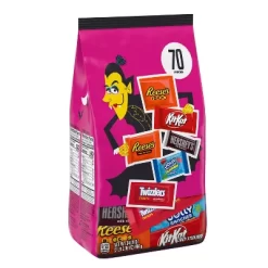 HERSHEY'S Chocolate And Sweets Assorted Halloween Candy Variety Bag - 34.09oz/70pc