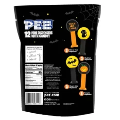 PEZ Halloween Candy & Mini Dispensers Bag - 3.48oz/12ct