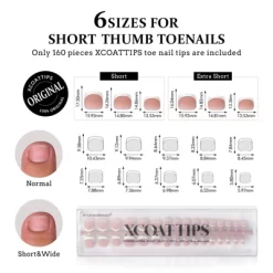 BTArtboxnails XCOATTIP® Press-On Nails - French Toe Nail - Squoval Toe Nails -160ct -Target GUEST dc8fa2a1 7457 4c86 afaf 242b72c96054