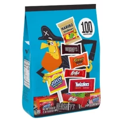 HERSHEY'S Chocolate And Sweets Assorted Halloween Candy Miniatures - 31.55oz/100pc