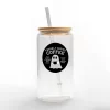 Creative Products Freshly Boo'ed Coffee 16 Oz. Glass Can Cup
