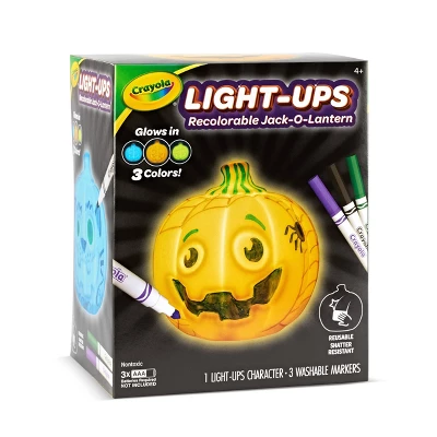 Crayola Light Ups Jack O Lantern: Drawing & Coloring Kit For Kids, Includes Washable Markers, Requires 3 AAA Batteries 3 Crayola Light Ups Jack O Lantern: Drawing & Coloring Kit For Kids, Includes Washable Markers, Requires 3 AAA Batteries