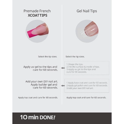 BTArtboxnails XCOATTIP® Press-On Nails - Pink Pastel Collection -Square Nails -150ct 11 BTArtboxnails XCOATTIP® Press-On Nails - Pink Pastel Collection -Square Nails -150ct - Image 9