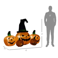 LOVSON 73''Inflatable Halloween Decorations: 5 Pumpkins Inflatable Outdoor Garden Display, Waterproof -Target GUEST e0022bf9 5a35 45cc 9574 58defd08230f