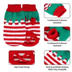 IMountek Pet Christmas Turtleneck Sweater Snowman Stripes Costume For Small Medium Kitten Puppy Cats Dogs Furball -Target GUEST e0933e5e 03f4 42ac 8a84 2e7c6e775203