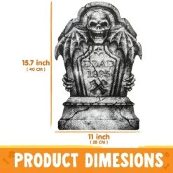 Joyfy 6 Pcs 15.7" Halloween Tombstones Outdoor Cemetery Decor, RIP Plastic Headstones Prop With 12 Metal Stakes For Yard Lawn Graveyard Decor -Target GUEST e12bda25 24d0 4ebd a158 1f380adaaf73