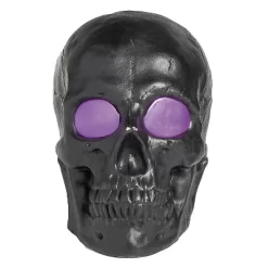 Morris Costumes 20" Light-Up LED Blow Mold Black Skull Halloween Decoration