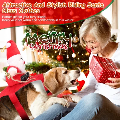 IMountek Pet Christmas Costumes With Bell Clothes New Year Outfit Cosplay Costumes Party Dress Up For Cats 5 IMountek Pet Christmas Costumes With Bell Clothes New Year Outfit Cosplay Costumes Party Dress Up For Cats - Image 3