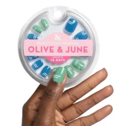 Olive & June Press-On Fake Nails - XS Squoval - Sporty Stripes - 42ct -Target GUEST e434622d ed41 4446 8df2 49508bdc7de1