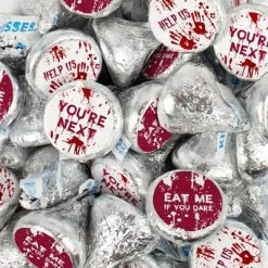 Halloween Candy Party Favors Chocolate Hershey's Kisses By Just Candy - Bloody