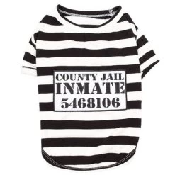 Parisian Pet 'Furry Inmate' Black And White Stripes Halloween Costume - Funny Prison Design For Cats & Dogs -Target GUEST e62ea7d5 b639 4860 a9c4 3def53adfd7f