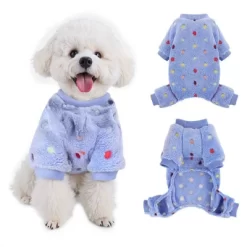Dog Fuzzy Velvet Pajamas, Dog Winter Clothes For Small Dogs Boy Girl, Pet Jumpsuit, Doggy Apparel, Pink/Gray/Blue/Purple -Target GUEST e83a6dfb 8b1e 4ab9 ac55 e014efa048d8