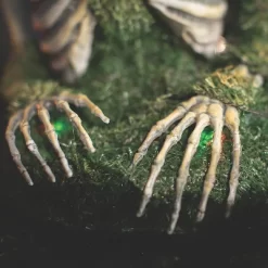 9 3/4" X 14 3/4" Mossy Skeleton Tabletop Animated Prop Halloween Decoration