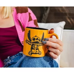 Silver Buffalo Disney Lilo & Stitch Skeleton Wax-Resist Ceramic Pottery Mug | 14 Ounces -Target GUEST ea611014 ad60 45ae a3a0 3f54a684d5e8