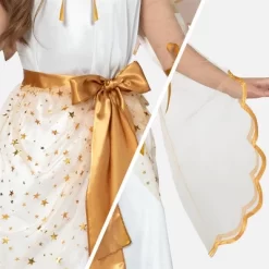 Joyfy Girls' Guardian Angel Costume Halloween – Gold Satin Dress With Wings & Halo Full Costume For Girl's Cosplay Party Halloween -Target GUEST ecf9d2ed a829 4b0d b3a8 421890d503ea