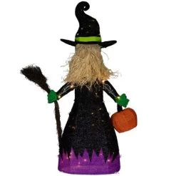 Northlight LED Lighted Witch With Broom Outdoor Halloween Decoration - 39" - Clear Lights -Target GUEST ee0e5d86 251f 40eb 99c2 7206f2f7b3bb