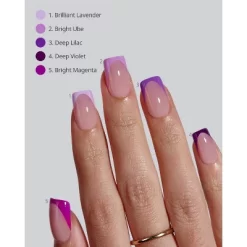 BTArtboxnails XCOATTIP® Press-On Nails - Purple Pastel French - Square Nails -160ct -Target GUEST eef62e34 0415 47e1 b003 419b3e1291de