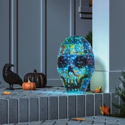 16" Narrow Iridescent Skull 3D Novelty Modular Light Structure Cool White - Hyde And EEK! Boutique™