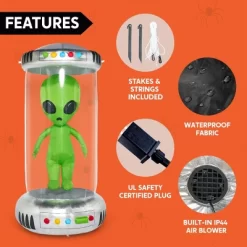 Joyfy 7 FT Halloween Inflatable Outdoor Decoration, Alien With Giant Test Tube Inflatable With Animated LEDs For Halloween Outdoor Lawn Yard Decor -Target GUEST f2213d42 a608 4bac 8fce cc74b491ae6f