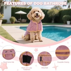 Dog Robes For After Bath - Super Absorbent & Fast Drying Coat With Hood, Bath Towels For Drying Dogs Small, Puppy Bathrobe Beach Essentials -Target GUEST f308d975 07d6 434a b254 7d6997d4f69f