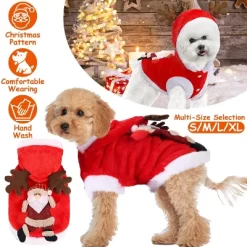 IMountek"Christmas Pet Costume Santa Outfit With Reindeer Antlers – Winter Clothes For Dogs & Cats XL"Red -Target GUEST f31c763f 5cc2 4606 9045 98c7aecac0a2