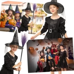 Garvee Black Witch Costume For Girls--Halloween Plush Witch Dress With Hat -Target GUEST f3742b65 8056 4d8e 8e01 f394b1065a16