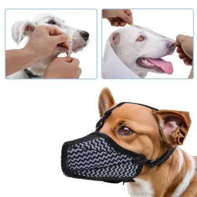 Unique Bargains Dog Muzzle With Reflective Adjustable Strap Gray 1 Pc 3 Unique Bargains Dog Muzzle With Reflective Adjustable Strap Gray 1 Pc
