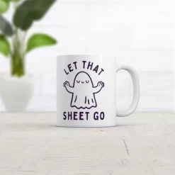Crazy Dog Let That Sheet Go Mug Funny Halloween Bed Sheets Ghost Joke Cup-11oz