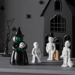 3pc Skeletons Mini Mantle Ceramic Decorative Accent Set - Hyde And EEK! Boutique™