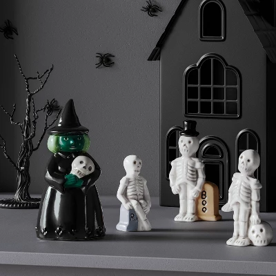 3pc Skeletons Mini Mantle Ceramic Decorative Accent Set - Hyde And EEK! Boutique™ 3 3pc Skeletons Mini Mantle Ceramic Decorative Accent Set - Hyde And EEK! Boutique™