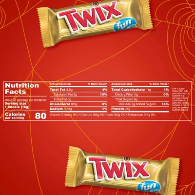 Twix Halloween Chocolate Caramel Cookie Bars Fun Size - 18.28oz 9 Twix Halloween Chocolate Caramel Cookie Bars Fun Size - 18.28oz - Image 7
