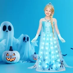 Joyfy Halloween Ice Princess Dress Costume For Girls Kids , Light-Up Princess Dress Up Cosplay Party Decor, Sequin Gown For Birthday -Target GUEST f83b9104 72d1 43db 8db7 65022b4dda96
