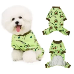 Dog Pajamas Soft Warm VELVET Jumpsuit Cute Animal And Fruit Pet Clothes