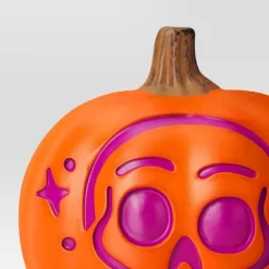 9" Lit Pumpkin Skull Halloween Decorative Prop With Timer - Hyde And EEK! Boutique™ -Target GUEST fa101b3d 07b1 42e4 9d95 93321dcc477f