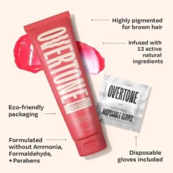 Overtone Golden Rose Hair Mask- Semi-Permanent Hair Dye & Color Conditioner- Vegan, Ammonia-Free, Rose Gold For Brown & Blonde Hair -Target GUEST fcd51f6a dffb 444e be14 96cd2ce5b800