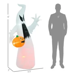 LOVSON 5.9-foot Halloween Inflatable Outdoor Decoration (ghost And Pumpkin) With LED Lighting, Suitable For Lawns And Holidays, Waterproof,White -Target GUEST fe08b95d 8266 4767 ab4e 3419184c6672 1