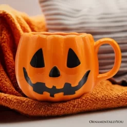 Classic Jack O' Lantern Ceramic 4" Pumpkin Mug, Halloween Drinkware And Fall Decor| OrnamentallyYou -Target GUEST feef0aa2 3751 4523 a9cc 4e4eeabbc316